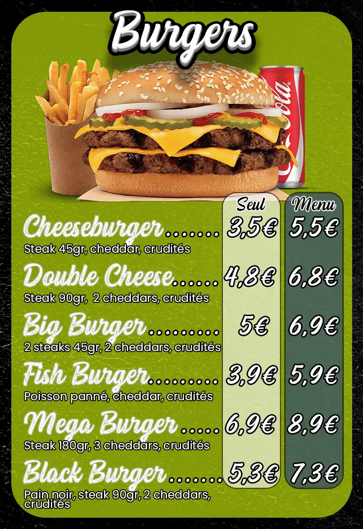 Menu Au Grand Boutique